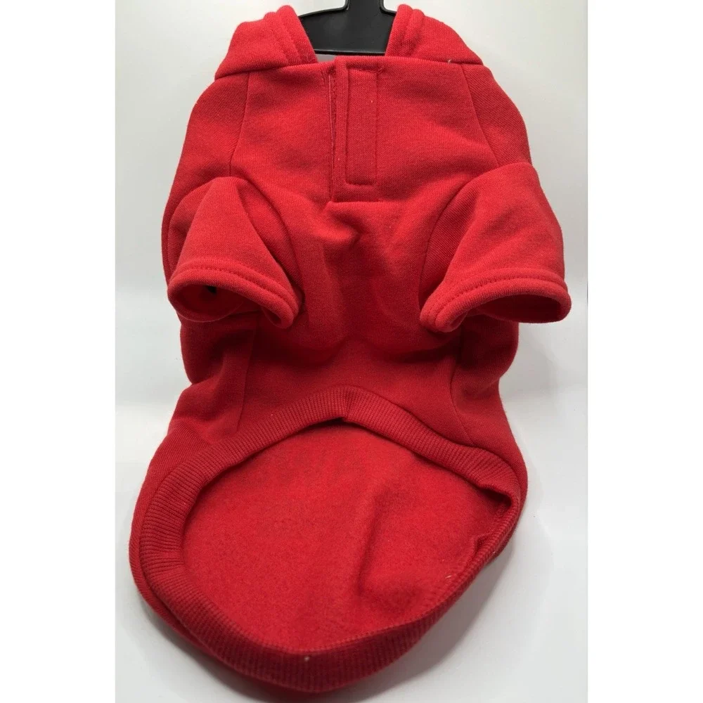 Unique Petz Dog Sequin Hoodie Jacket‎ Santa Paws Coming To Town Size Small